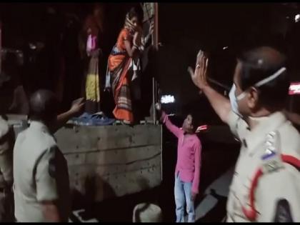 Hyderabad police intercepts lorry carrying 80 migrant labourers to MP | Hyderabad police intercepts lorry carrying 80 migrant labourers to MP