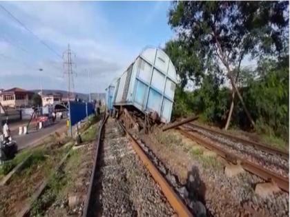 Goods train derails in Visakhapatnam | Goods train derails in Visakhapatnam