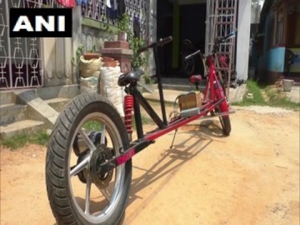 Tripura mechanic's special 'COVID-19 bike' ensures social distancing during ride | Tripura mechanic's special 'COVID-19 bike' ensures social distancing during ride