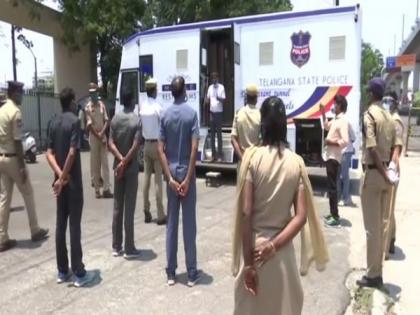 Hyderabad : Disinfection chamber on wheels to sanitise cops | Hyderabad : Disinfection chamber on wheels to sanitise cops Hyderabad : Disinfection chamber on wheels to sanitise cops | Hyderabad : Disinfection chamber on wheels to sanitise cops