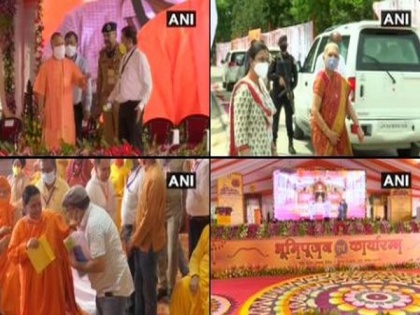 UP CM, Anandiben Patel, Uma Bharti arrive at Ram Janambhoomi site in Ayodhya | UP CM, Anandiben Patel, Uma Bharti arrive at Ram Janambhoomi site in Ayodhya
