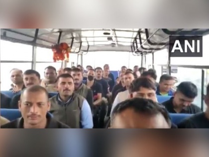 'Bharat Mata Ki Jai' chant Indian officials evacuated from Kabul after landing in Gujarat | 'Bharat Mata Ki Jai' chant Indian officials evacuated from Kabul after landing in Gujarat
