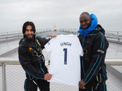 Ranveer Singh gets 'Number 1' jersey from football icon Ledley King | Ranveer Singh gets 'Number 1' jersey from football icon Ledley King Ranveer Singh gets 'Number 1' jersey from football icon Ledley King | Ranveer Singh gets 'Number 1' jersey from football icon Ledley King