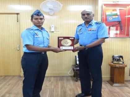 IAF felicitates Shikha Pandey for stellar performance in Women's T20 World Cup | IAF felicitates Shikha Pandey for stellar performance in Women's T20 World Cup