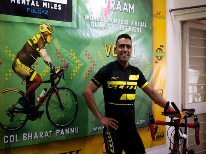 Lt Col Bharat Pannu breaks two Guinness World Records for fastest solo cycling | Lt Col Bharat Pannu breaks two Guinness World Records for fastest solo cycling