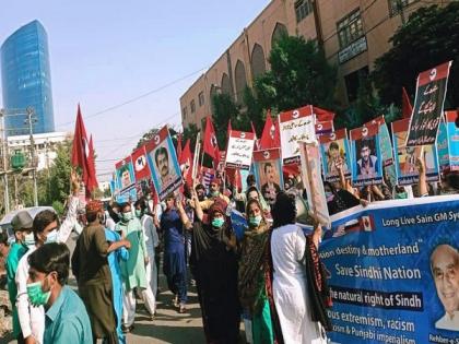 Sindhi nationalists hold anti-Pakistan demonstration in Karachi | Sindhi nationalists hold anti-Pakistan demonstration in Karachi