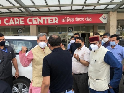 Uttarakhand CM inspects facilities at COVID care centre in Dehradun | Uttarakhand CM inspects facilities at COVID care centre in Dehradun