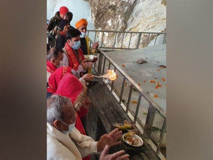 On Jyeshta Purnima, 'Pratham Pooja' performed at J-K's Amarnath temple | On Jyeshta Purnima, 'Pratham Pooja' performed at J-K's Amarnath temple