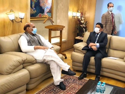 Hyderabad: Rajnath Singh holds review meeting with senior officials of Bharat Dynamics Ltd | Hyderabad: Rajnath Singh holds review meeting with senior officials of Bharat Dynamics Ltd