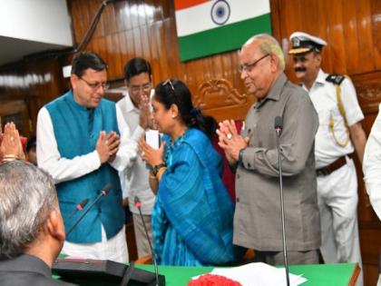 BJP's Ritu Khanduri becomes first woman Speaker of Uttarakhand Assembly | BJP's Ritu Khanduri becomes first woman Speaker of Uttarakhand Assembly