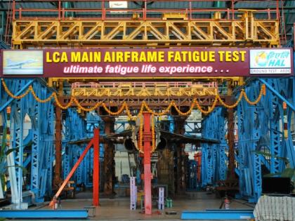 Hindustan Aeronautics Limited commences Main Airframe Fatigue Test of LCA Mk1 | Hindustan Aeronautics Limited commences Main Airframe Fatigue Test of LCA Mk1