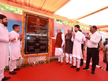 Home Minister Amit Shah lays foundation stone of Olympic-level sports centre in Ahmedabad's Naranpura | Home Minister Amit Shah lays foundation stone of Olympic-level sports centre in Ahmedabad's Naranpura