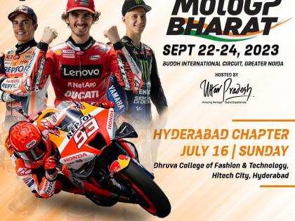 MotoGP Bharat to kickstart series of city tours, Hyderabad chapter takes off on July 16 | MotoGP Bharat to kickstart series of city tours, Hyderabad chapter takes off on July 16 MotoGP Bharat to kickstart series of city tours, Hyderabad chapter takes off on July 16 | MotoGP Bharat to kickstart series of city tours, Hyderabad chapter takes off on July 16