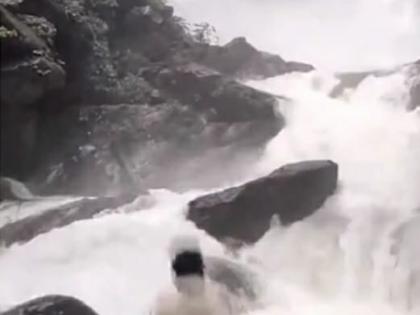 Youth watching Karnataka waterfall slips from rock into water, search underway | Youth watching Karnataka waterfall slips from rock into water, search underway