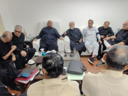 Dressed in black as mark of protest, INDIA leaders meet to press for PM's statement on Manipur | Dressed in black as mark of protest, INDIA leaders meet to press for PM's statement on Manipur Dressed in black as mark of protest, INDIA leaders meet to press for PM's statement on Manipur | Dressed in black as mark of protest, INDIA leaders meet to press for PM's statement on Manipur