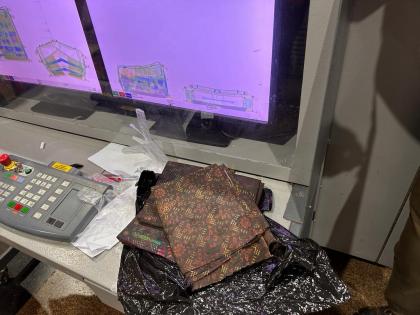 Customs officials seize gold-embossed lungis valued at worth Rs 16.64 lakhs at Trichy Airport in TN | Customs officials seize gold-embossed lungis valued at worth Rs 16.64 lakhs at Trichy Airport in TN Customs officials seize gold-embossed lungis valued at worth Rs 16.64 lakhs at Trichy Airport in TN | Customs officials seize gold-embossed lungis valued at worth Rs 16.64 lakhs at Trichy Airport in TN