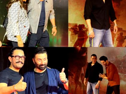 'Gadar 2' bash: SRK, Gauri walk hand-in-hand; Salman, Aamir pose together | 'Gadar 2' bash: SRK, Gauri walk hand-in-hand; Salman, Aamir pose together 'Gadar 2' bash: SRK, Gauri walk hand-in-hand; Salman, Aamir pose together | 'Gadar 2' bash: SRK, Gauri walk hand-in-hand; Salman, Aamir pose together