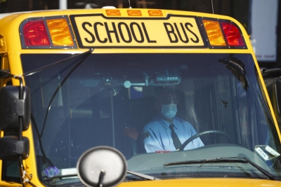 Close shave for 38 students as school bus falls into pit in Bihar | Close shave for 38 students as school bus falls into pit in Bihar