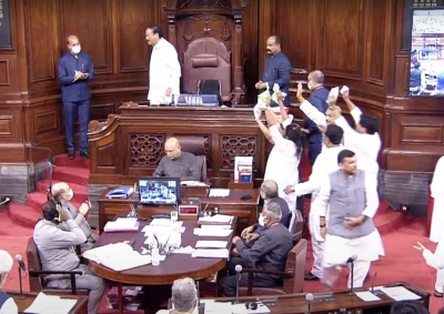 Protests continue in Rajya Sabha over GST, price rise | Protests continue in Rajya Sabha over GST, price rise