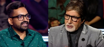 'KBC 14' contestant sang a song from Big B's movie to teach a lesson to a student | 'KBC 14' contestant sang a song from Big B's movie to teach a lesson to a student