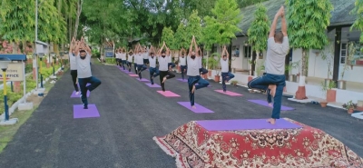 Covid patients, soldiers, CMs perform yoga across northeast | Covid patients, soldiers, CMs perform yoga across northeast