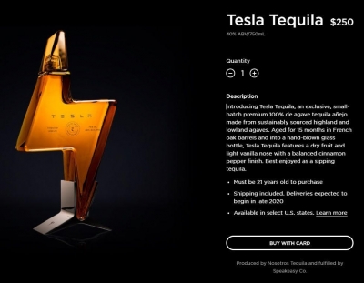 Tesla releases its own $250 tequila called Teslaquilla | Tesla releases its own $250 tequila called Teslaquilla