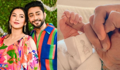 Zaid Darbar is indebted to 'strong wife' Gauahar as he posts first pic of newborn | Zaid Darbar is indebted to 'strong wife' Gauahar as he posts first pic of newborn