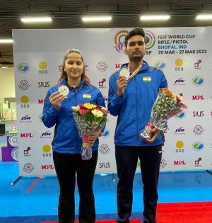 ISSF World Cup: India win silver and bronze in mixed team events, medal tally reaches to four | ISSF World Cup: India win silver and bronze in mixed team events, medal tally reaches to four
