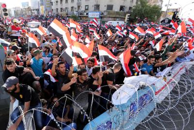 Iraqi cleric's loyalists hold mass prayer in Baghdad's Green Zone | Iraqi cleric's loyalists hold mass prayer in Baghdad's Green Zone