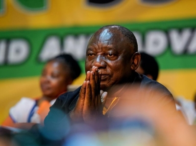 Ramaphosa re-elected as President of S.Africa's ruling ANC party | Ramaphosa re-elected as President of S.Africa's ruling ANC party