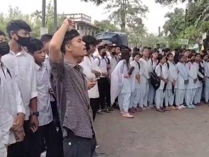 Assam college principal consumes alcohol in campus, students lodge protest | Assam college principal consumes alcohol in campus, students lodge protest Assam college principal consumes alcohol in campus, students lodge protest | Assam college principal consumes alcohol in campus, students lodge protest