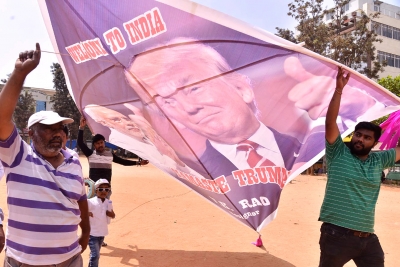Bengaluru kite enthusiast welcomes Donald Trump | Bengaluru kite enthusiast welcomes Donald Trump Bengaluru kite enthusiast welcomes Donald Trump | Bengaluru kite enthusiast welcomes Donald Trump