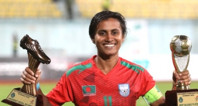 SAFF trophy belongs to people of B'desh: Sabina Khatun | SAFF trophy belongs to people of B'desh: Sabina Khatun SAFF trophy belongs to people of B'desh: Sabina Khatun | SAFF trophy belongs to people of B'desh: Sabina Khatun