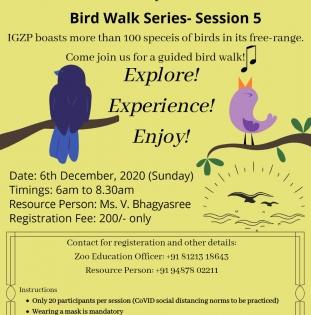 More bird walks in Vizag Zoo as initiative gets good response | More bird walks in Vizag Zoo as initiative gets good response