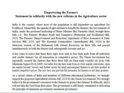 Over 850 academicians support new farm laws, say these open market beyond 'mandis' | Over 850 academicians support new farm laws, say these open market beyond 'mandis' Over 850 academicians support new farm laws, say these open market beyond 'mandis' | Over 850 academicians support new farm laws, say these open market beyond 'mandis'
