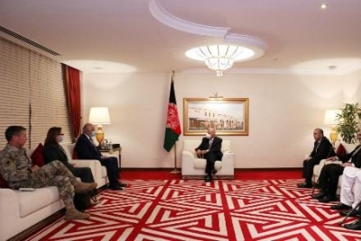 Ghani, Khalilzad, US General discuss Afghan peace | Ghani, Khalilzad, US General discuss Afghan peace