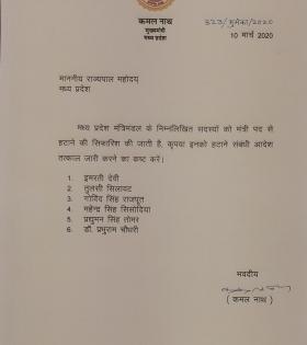 Kamal Nath sacks six 'rebel' Madhya Pradesh ministers | Kamal Nath sacks six 'rebel' Madhya Pradesh ministers Kamal Nath sacks six 'rebel' Madhya Pradesh ministers | Kamal Nath sacks six 'rebel' Madhya Pradesh ministers