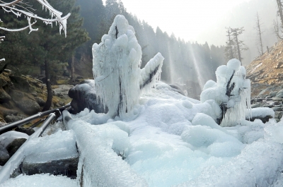 Freezing temperatures continue in Ladakh and Kashmir valley | Freezing temperatures continue in Ladakh and Kashmir valley