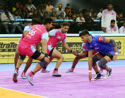 Ajith's brilliant show helps Pink Panthers defeat Haryana Steelers, Confirm semis berth | Ajith's brilliant show helps Pink Panthers defeat Haryana Steelers, Confirm semis berth