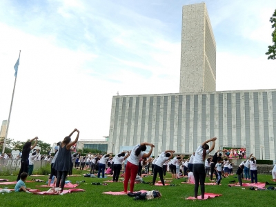 At UN Yoga Day, its potential to heal Covid's psychological scars recognises | At UN Yoga Day, its potential to heal Covid's psychological scars recognises