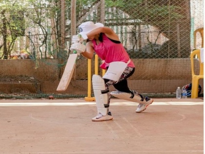 Taapsee Pannu preps for 'Shabaash Mithu', shares photo of practice in the nets | Taapsee Pannu preps for 'Shabaash Mithu', shares photo of practice in the nets