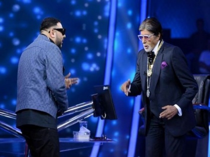 Amitabh Bachchan goes 'yo yo' with Badshah on 'KBC' sets | Amitabh Bachchan goes 'yo yo' with Badshah on 'KBC' sets