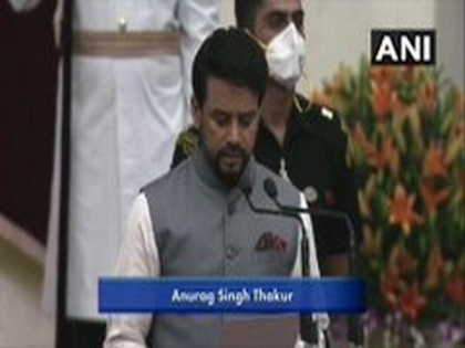 Anurag Thakur elevated as cabinet minister, takes oath of office at Rashtrapati Bhavan | Anurag Thakur elevated as cabinet minister, takes oath of office at Rashtrapati Bhavan