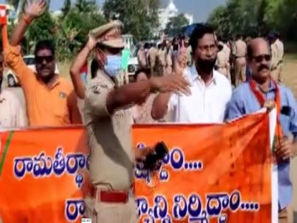 Andhra BJP president arrested on way to Ramateertham temple | Andhra BJP president arrested on way to Ramateertham temple