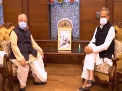 Rajasthan CM Gehlot meets Governor Kalraj Mishra in Jaipur | Rajasthan CM Gehlot meets Governor Kalraj Mishra in Jaipur Rajasthan CM Gehlot meets Governor Kalraj Mishra in Jaipur | Rajasthan CM Gehlot meets Governor Kalraj Mishra in Jaipur