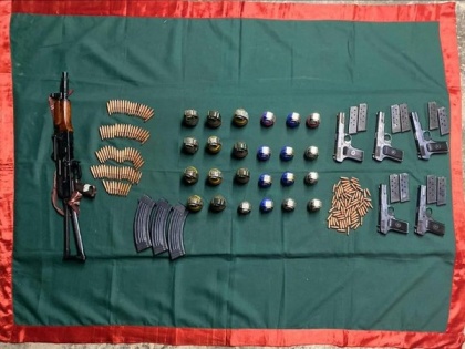 J-K: Army recovers Chinese pistols, grenades during search operation in Baramulla | J-K: Army recovers Chinese pistols, grenades during search operation in Baramulla