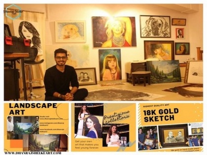 Artist Dhanraj S. Shelke brings 24k Pure Gold Artwork online for his buyers | Artist Dhanraj S. Shelke brings 24k Pure Gold Artwork online for his buyers