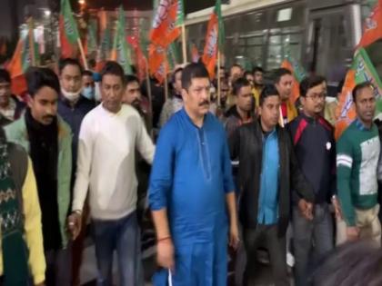 BJP workers in Tripura carry out protest against attack on JP Nadda in WB | BJP workers in Tripura carry out protest against attack on JP Nadda in WB BJP workers in Tripura carry out protest against attack on JP Nadda in WB | BJP workers in Tripura carry out protest against attack on JP Nadda in WB
