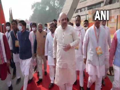 Rajnath, Shah, other Union Ministers arrive for BJP's national executive meeting | Rajnath, Shah, other Union Ministers arrive for BJP's national executive meeting