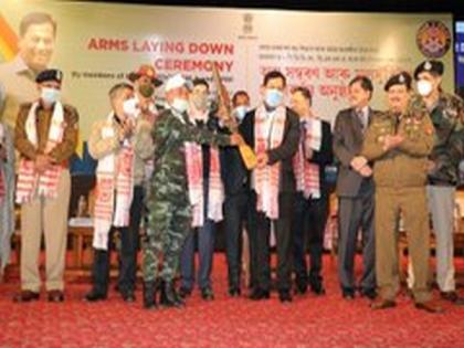 63 members of 4 militant groups surrender in Assam | 63 members of 4 militant groups surrender in Assam